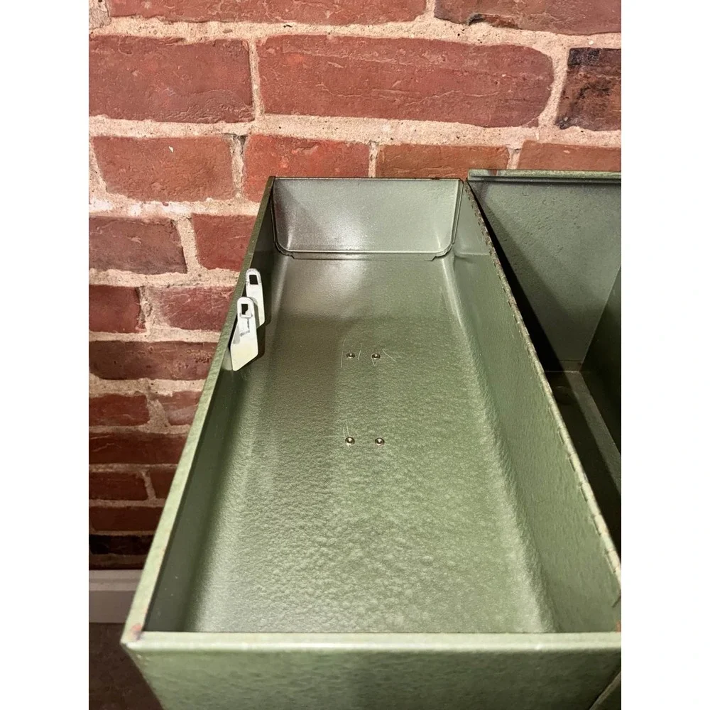 Hamilton Skotch Porta-File Green Metal Document Storage‎ Box